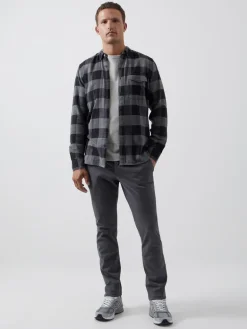 Large Gingham Flannel Long Sleeve Shirt