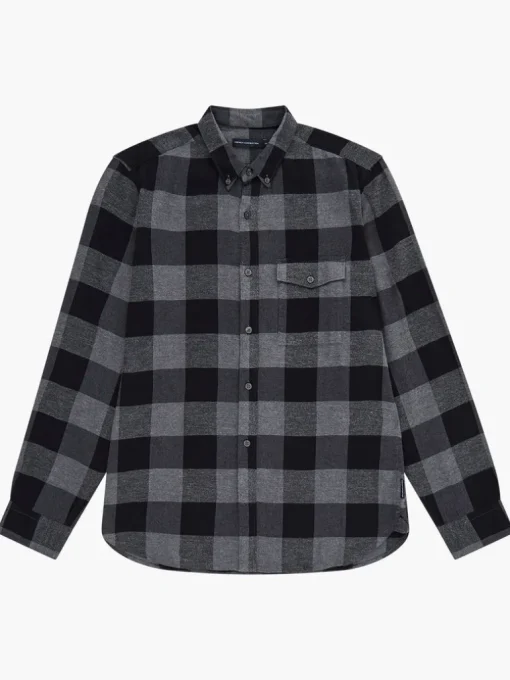 Large Gingham Flannel Long Sleeve Shirt