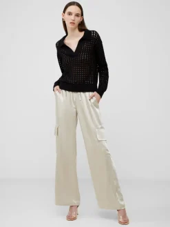 Manda Pointelle Collared Jumper
