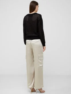 Manda Pointelle Collared Jumper