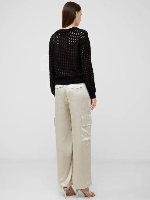 Manda Pointelle Collared Jumper