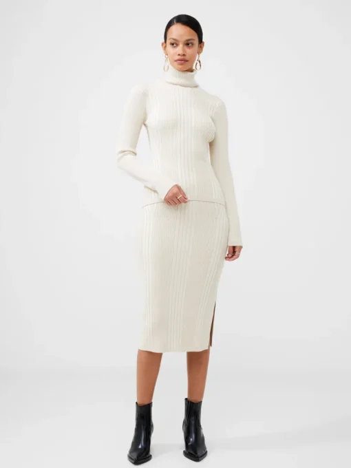 Mari Knit Pencil Midi Skirt