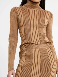Mari Knit Pencil Midi Skirt