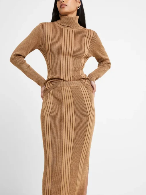 Mari Knit Pencil Midi Skirt