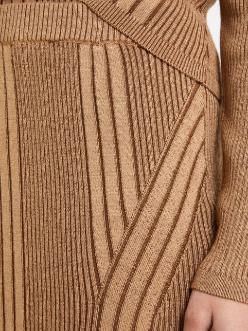 Mari Knit Pencil Midi Skirt