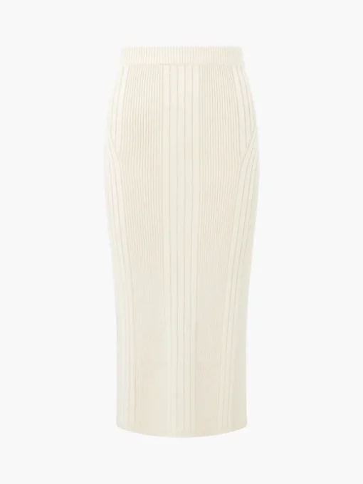 Mari Knit Pencil Midi Skirt
