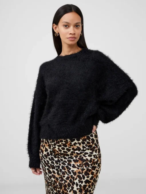 Meena Fluffy Boat Neck Jumper
