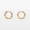 Metal Ball Hoop Earrings