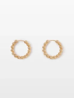 Metal Ball Hoop Earrings