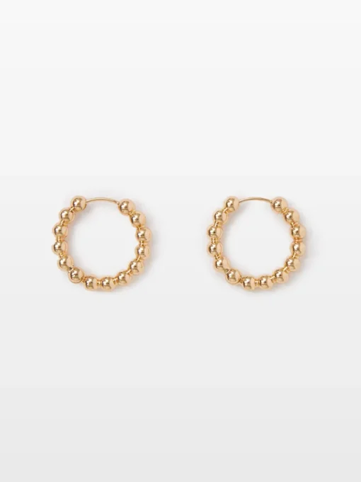 Metal Ball Hoop Earrings