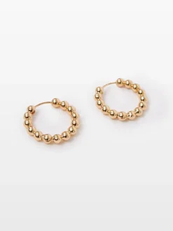 Metal Ball Hoop Earrings
