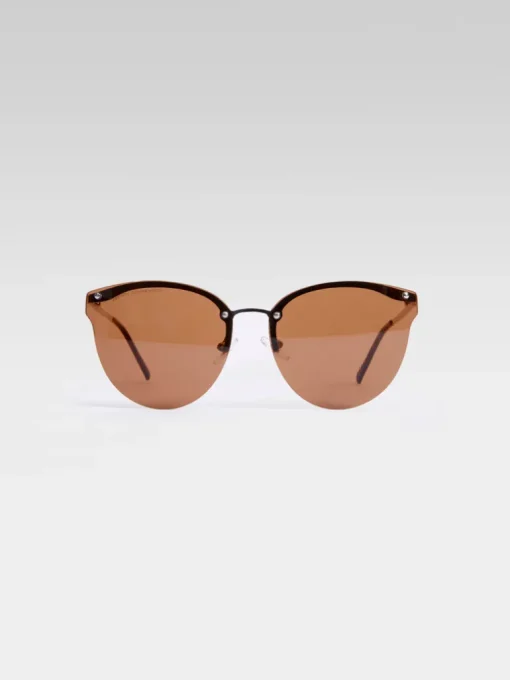 Metal Cat Eye Rimless Sunglasses