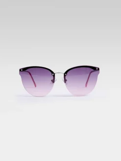 Metal Cat Eye Rimless Sunglass
