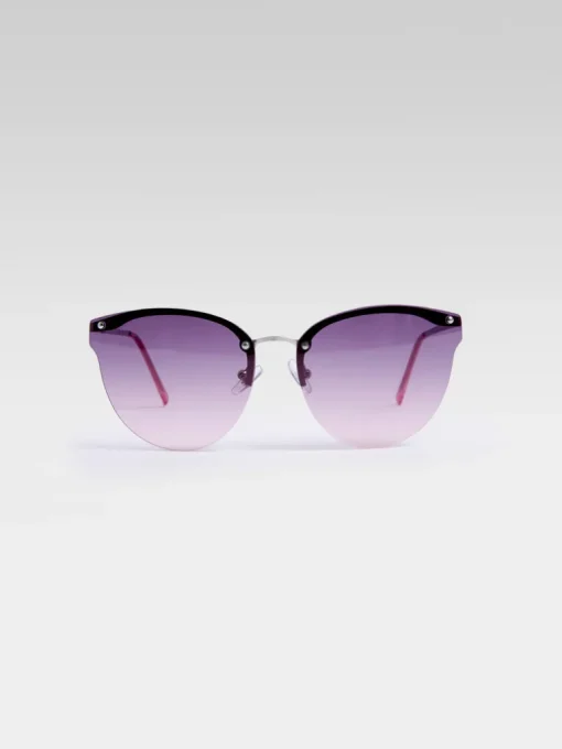 Metal Cat Eye Rimless Sunglass
