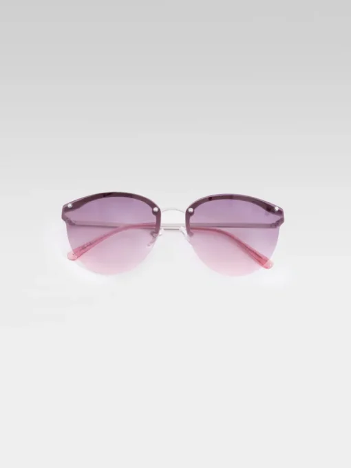Metal Cat Eye Rimless Sunglass