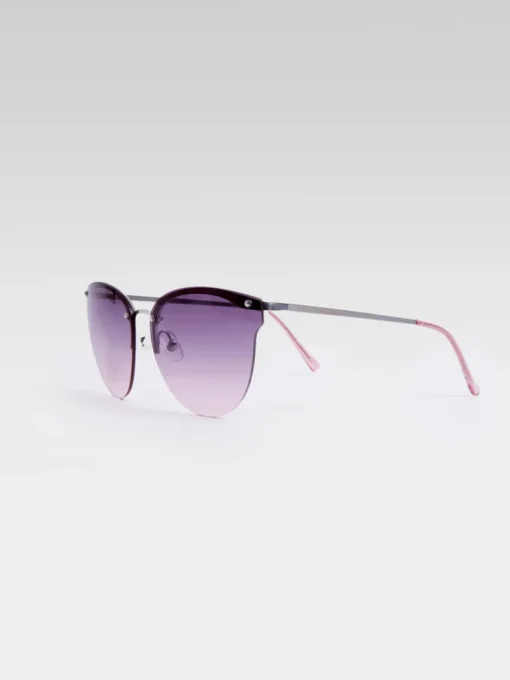 Metal Cat Eye Rimless Sunglass
