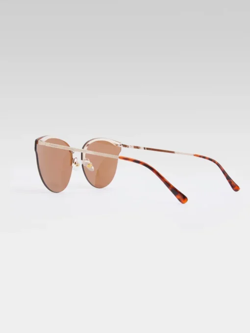 Metal Cat Eye Rimless Sunglasses