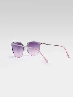 Metal Cat Eye Rimless Sunglass