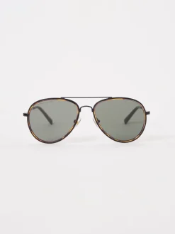 Metal D-Frame Rim Detailed Sunglasses