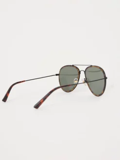 Metal D-Frame Rim Detailed Sunglasses