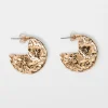 Molten Half Hoop Earrings