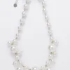 Multi Faux Pearls Cluster Necklace