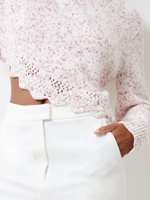 Nevanna Recycled Scallop Hem Sweater