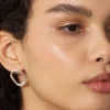 Organic Oval Stud Earrings