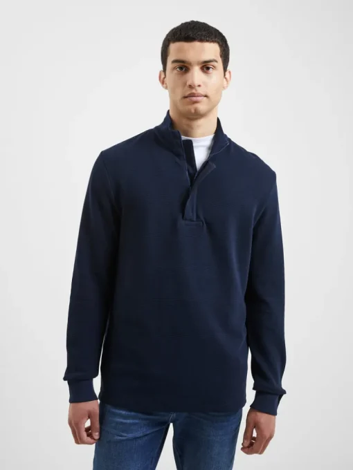 Ottoman Funnel Neck Polo Shirt