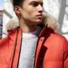 Padded Mid Length Parka Coat
