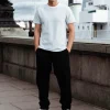 Peached Cotton Straight Leg Trousers