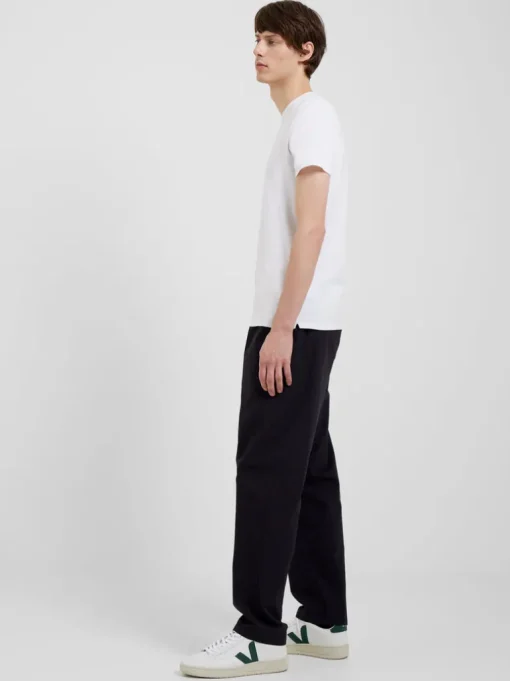 Peached Cotton Straight Leg Trousers