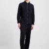 Popcorn Jersey Zip Through Shirt