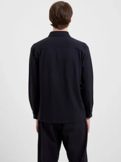 Popcorn Jersey Zip Through Shirt
