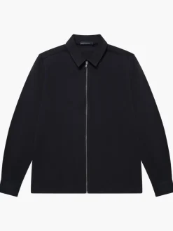 Popcorn Jersey Zip Through Shirt