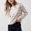 Rallie Stripe Slash Neck Top