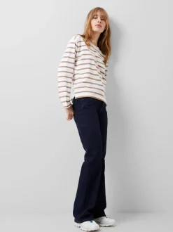 Rallie Stripe Slash Neck Top