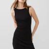 Rassia Cotton Slash Neck Midaxi Dress
