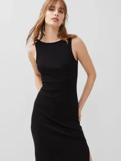Rassia Cotton Slash Neck Midaxi Dress