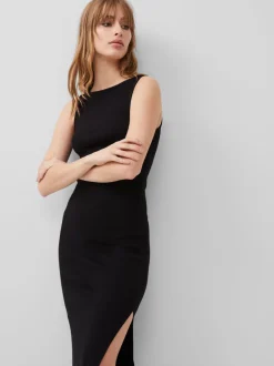 Rassia Cotton Slash Neck Midaxi Dress