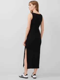 Rassia Cotton Slash Neck Midaxi Dress