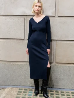 Rassia Rib Crossover Dress