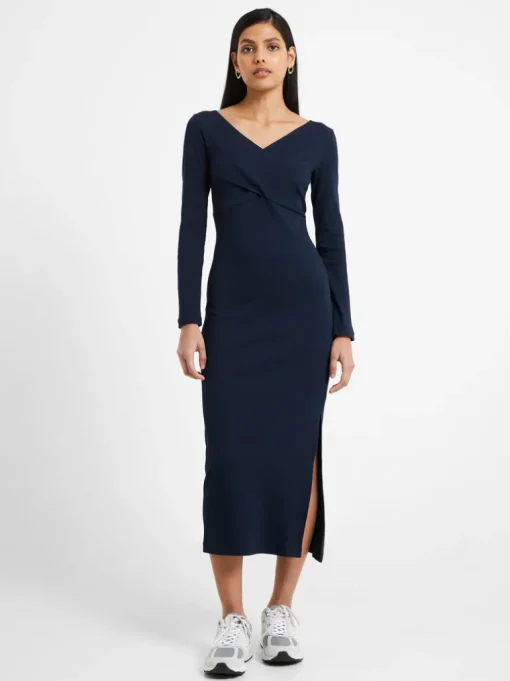 Rassia Rib Crossover Dress