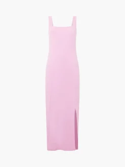 Rassia Rib Square Neck Midi Dress