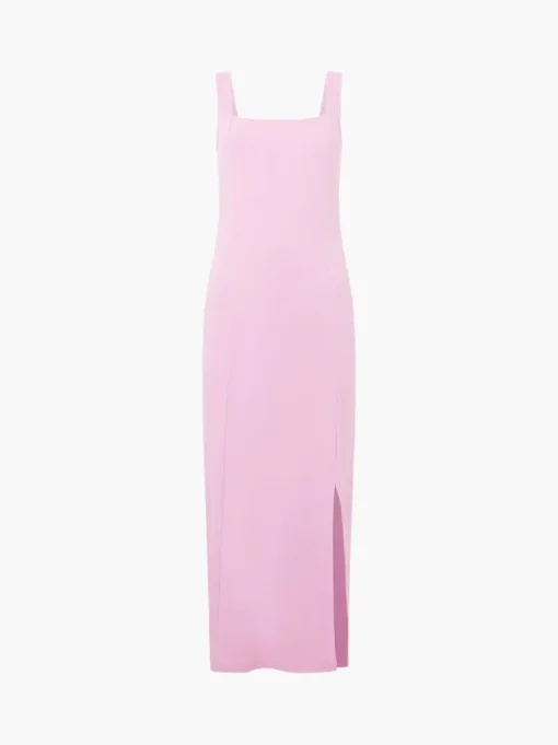 Rassia Rib Square Neck Midi Dress