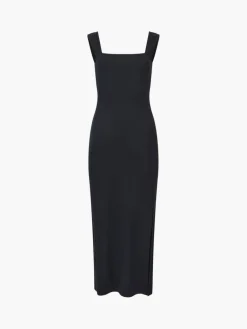 Rassia Rib Square Neck Midi Dress
