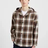 Relaxed Hooded Check Shirt