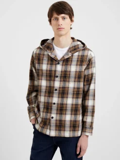 Relaxed Hooded Check Shirt