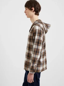 Relaxed Hooded Check Shirt