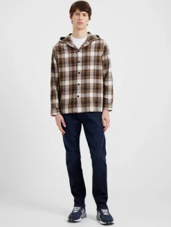 Relaxed Hooded Check Shirt